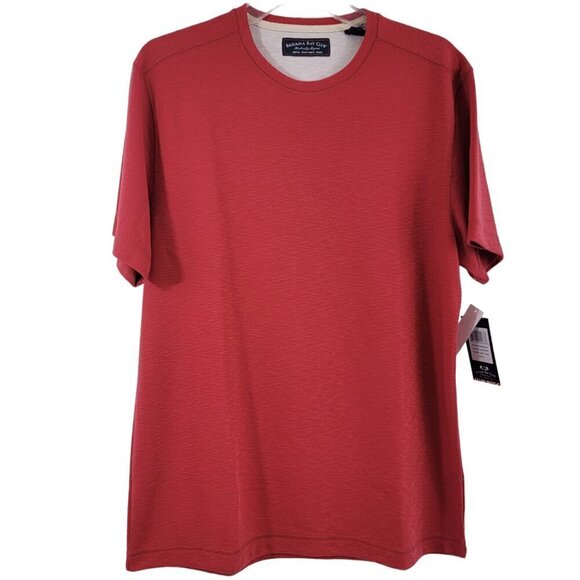 Bahama Bay Club Men’s Guava Red Crew Neck Short Sleeve T-Shirt – Size Medium NWT - Picture 1 of 14